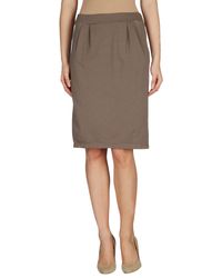 Michael Dass Gray Knee Length Skirt