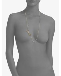 kate spade new york | Metallic Side Bow Pendant Necklace | Lyst