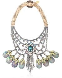 Mawi | Pink Tiered Crystal Necklace with Teardrops | Lyst
