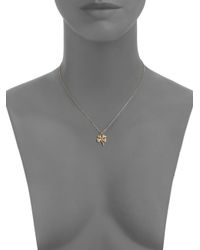 Sydney Evan | Metallic Diamond Shamrock Pendant Necklace | Lyst