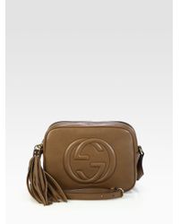 Gucci Soho Leather Disco Bag in Brown - Lyst