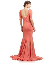 zac posen pink gown