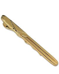 AZ Collection - Metallic Gold Plated Tie Clip for Men - Lyst