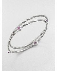 David Yurman | Metallic Color Classics Bangles With Amethyst | Lyst