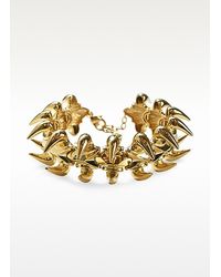 Giuseppe Zanotti - Metallic Animal Bones Golden Collar Necklace - Lyst