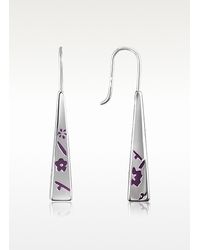 KENZO | Metallic Kyoto Sterling Silver Purple Flower Drop Earrings | Lyst