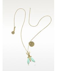 Patrizia Pepe - Metallic Precious Fly Pendant Necklace - Lyst