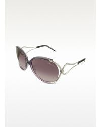 Roberto Cavalli | Brown Narciso - Logo Open Lens Sunglasses | Lyst