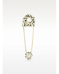 Sonia Rykiel - Metallic Animal Print Safety Pin Brooch - Lyst