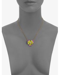 Alexis Bittar | Metallic Lucite and Crystal Pansy Necklace | Lyst