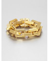 Eddie Borgo | Metallic Rectangular Link Bracelet | Lyst