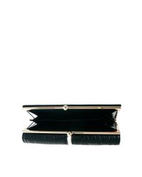 river island black clip top purse