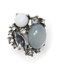 Club Monaco | Gray Cluster Statement Ring | Lyst