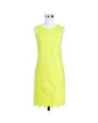 J.Crew Scalloped Dress in Yellow - Lyst