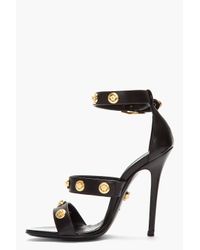 versace gold medusa sandal heel signature light leather