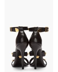 versace gold medusa sandal heel signature light leather