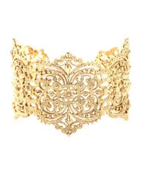 Iam By Ileana Makri Metallic Chantilly Lace Cuff Bracelet