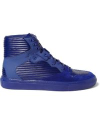 balenciaga suede high top sneakers