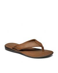 COACH Parker Flip Flop in Brown for Men - Lyst