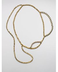 FLorian | Metallic Layered Bead Necklace | Lyst