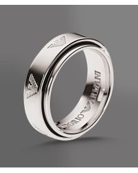 Emporio Armani | Metallic Ring in Silver | Lyst