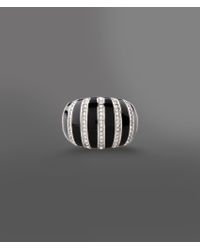 Emporio Armani | Metallic Ring in Steel and Resin | Lyst
