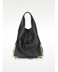 3.1 Phillip Lim - Black Scout Drawstring Leather Hobo - Lyst