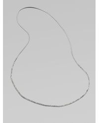 FLorian | Metallic Long Faceted Bead Leather Necklace | Lyst