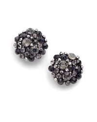 Kenneth Jay Lane | Metallic Sparkle Cluster Earrings | Lyst