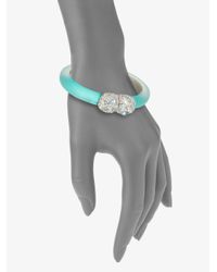 Alexis Bittar | Blue Jeweled Lucite Bangle Bracelet | Lyst