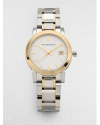 burberry two tone mens watch