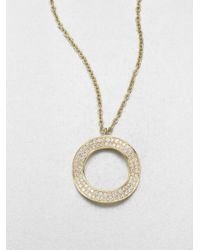 Ippolita | Metallic Stardust Diamond & 18K Yellow Gold Open Circle Pendant Necklace | Lyst