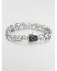 John Hardy | Metallic Black Sapphire & Sterling Silver Braided Bracelet | Lyst