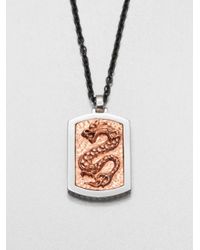 John Hardy | Metallic Naga Bronze Dog Tag | Lyst