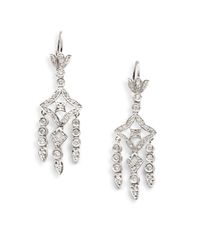 KC Designs | White Diamond Dangling Chandelier Earrings | Lyst