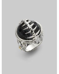 Stephen Webster | Metallic Grey Cats Eye Crystal Haze Sterling Silver Fish Skeleton Ring | Lyst