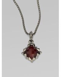 Stephen Webster | Metallic Raspberry Quartz Darkened Sterling Silver Necklace | Lyst