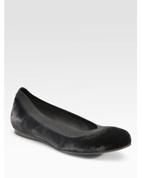 velvet ballerina flats