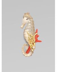 Alexis Bittar | Metallic Ivory Coast Seahorse Pin | Lyst