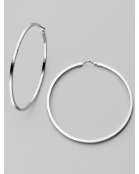 Charles Garnier | Metallic 18k Gold Square Edge Hoop Earrings 2¼ | Lyst