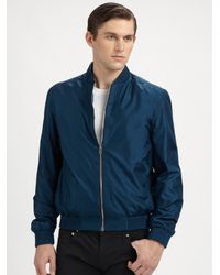 Dior Homme | Blue Silk Bomber Jacket for Men | Lyst
