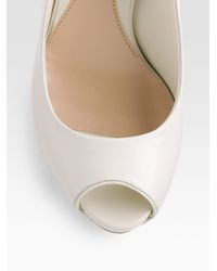 Gucci | Natural Sofia Slingback Peep Toe Pumps | Lyst