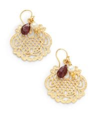 Indulgems | Metallic Tourmaline Filigree Drop Earrings | Lyst