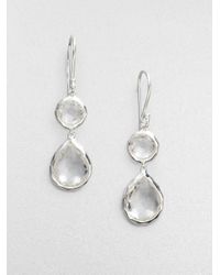 Ippolita | Metallic Rock Candy Clear Quartz & Sterling Silver Double-Drop Earrings | Lyst