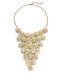 Kara Ross | White Horse shoe Bib Necklace | Lyst