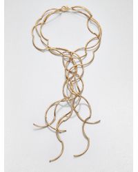 Nest | Metallic Twisted Arc Bib Necklace | Lyst