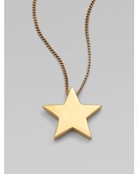 Stella McCartney | Metallic Polished Goldtone Star Necklace | Lyst