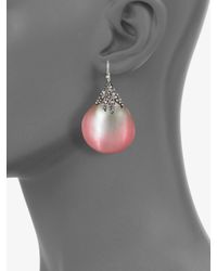 Alexis Bittar | Pink Sparklecapped Petal Earrings | Lyst