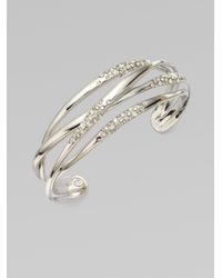 Alexis Bittar | Metallic Crystal encrusted Orbiting Cuff Bracelet silver | Lyst