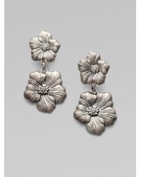 Buccellati | Metallic Blossom Sterling Silver Double Drop Earrings | Lyst